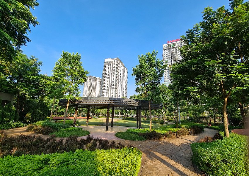 Không gian xanh mát tại Gamuda City