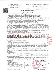 Pháp lý Eaton Park - Giấy Phép Xây Dựng